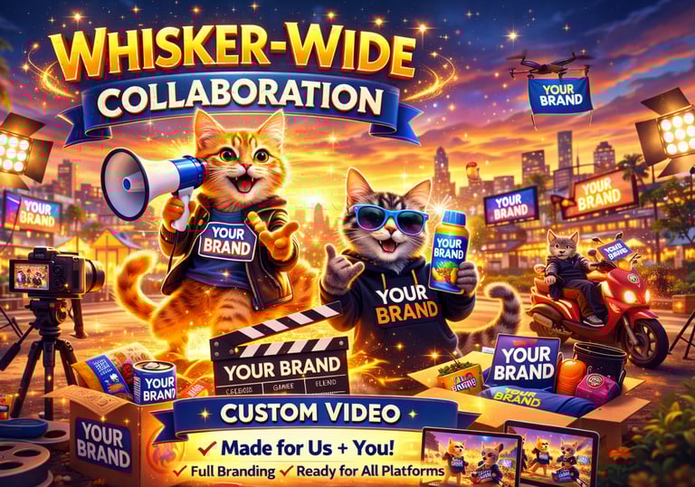 AI Cat Video Content Creation Studio - Creative Service for trending kitty kitten cat videos