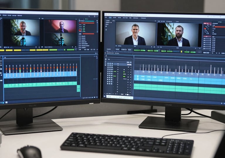 A sleek animated graphic illustrating a brand story in motion.