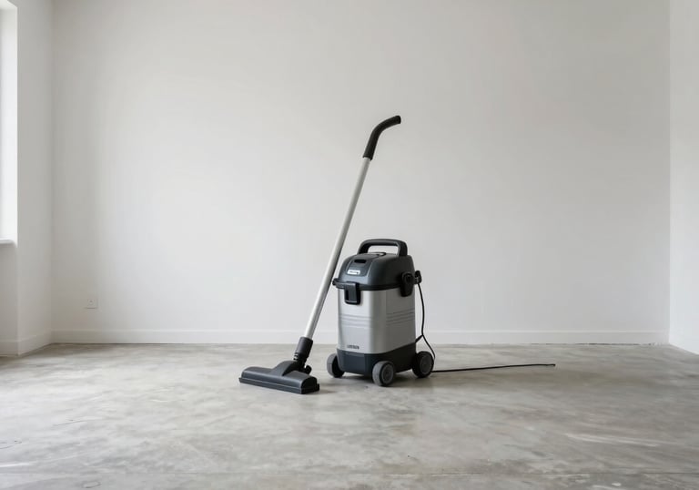 Cleaners safely removing fine dust and construction debris from a newly renovated house in Essex Cou