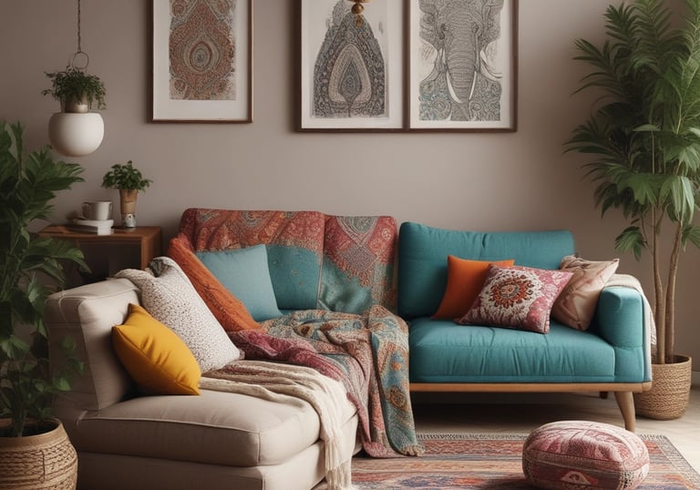 A stylish bedroom set showcasing a wooden bed frame with matching nightstands and tasteful decor.