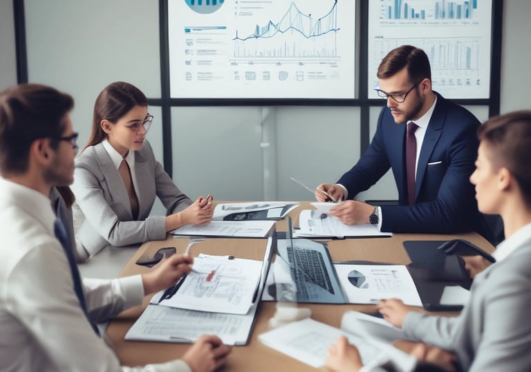 A laptop screen displaying a digital course dashboard with charts and progress bars.