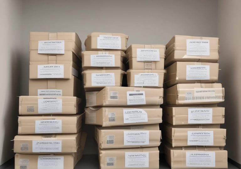 Courier carefully handling a temperature-controlled medical specimen box.