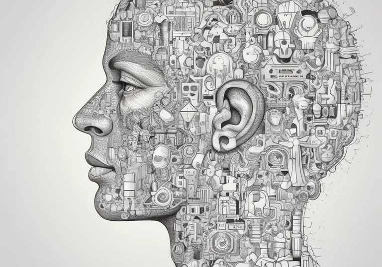 A person writing notes in a journal with a laptop and coffee nearby.