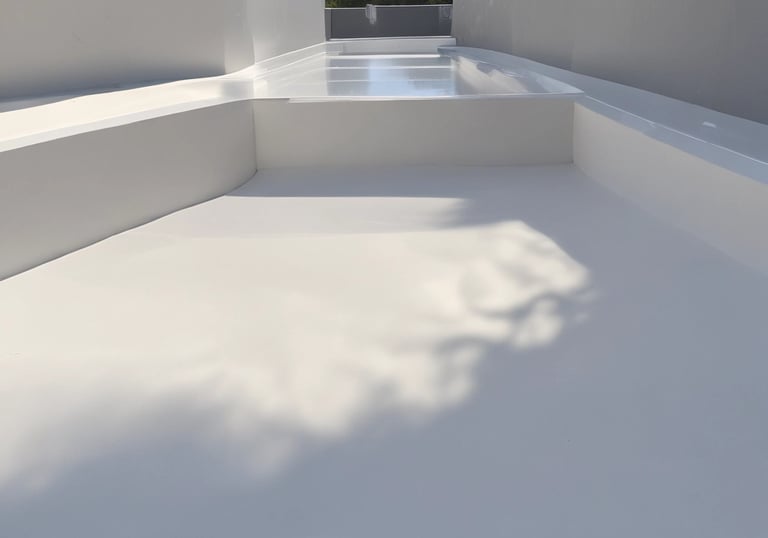 Our skilled team applying waterproofing treatment on a building facade in Gwalior.