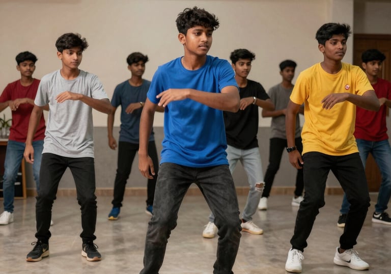 Colorful dancers practicing various styles in different studio spaces showcasing versatility.