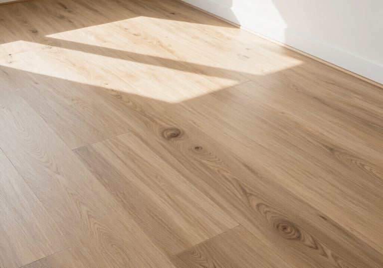 A freshly installed wooden fence surrounding a cozy backyard garden.