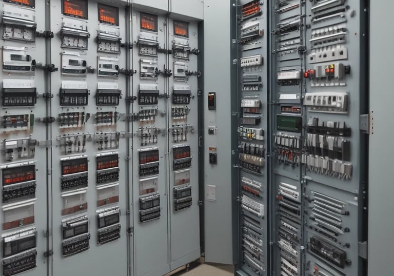 Skilled technical manpower working on industrial equipment.