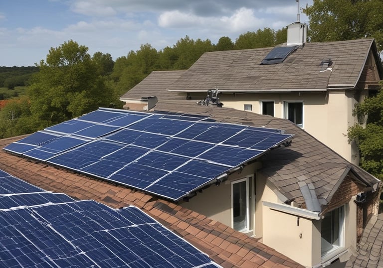 Technician installing electrical panels in an industrial setting.