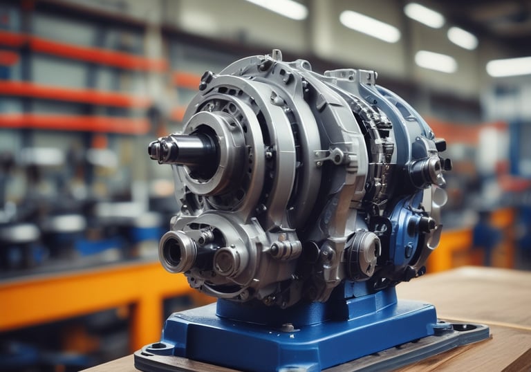 Manual transmission gears arranged neatly, highlighting craftsmanship and precision.