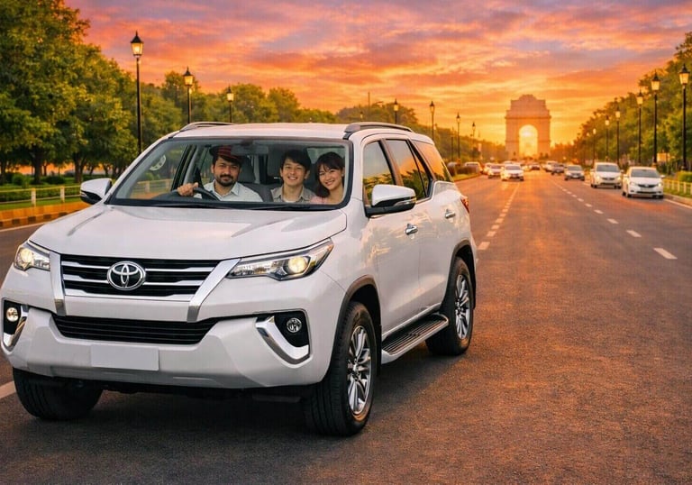 Guests driven to their 5 Star Hotel in CP Delhi