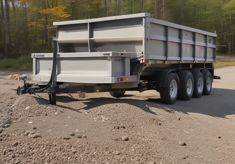 A crew repairing a commercial parking lot with fresh seal coating under a clear sky.