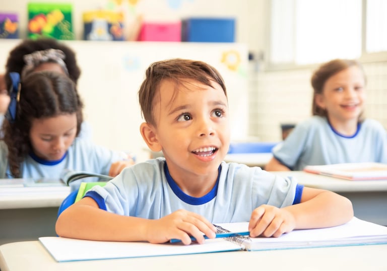 Child receiving educational assessment support in Cheshire primary school