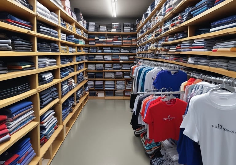 A customer browsing through stylish shirts and shoes inside the Clicknest Ecom store.