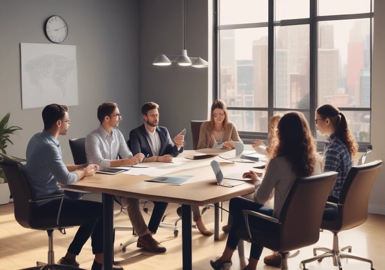 A vibrant community event where local sellers share experiences and resources.