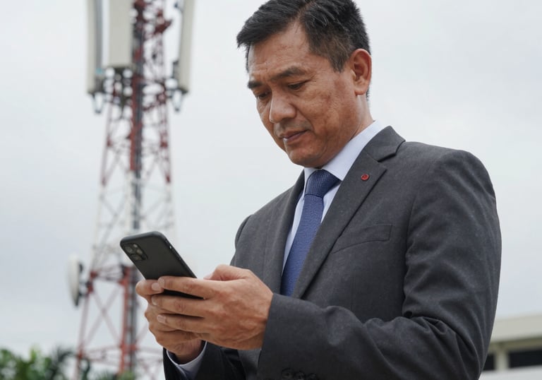 Friendly customer support agent assisting a client via headset with a warm smile.