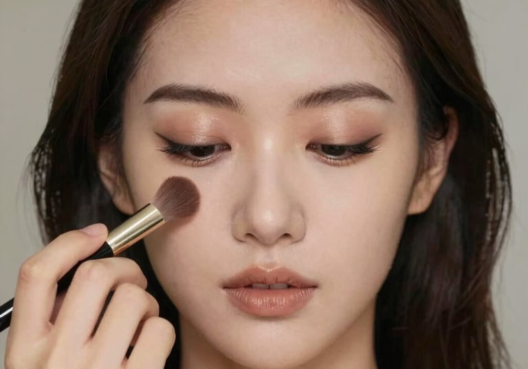 Elegant makeup look for a special event, featuring polished eyes and a radiant complexion.