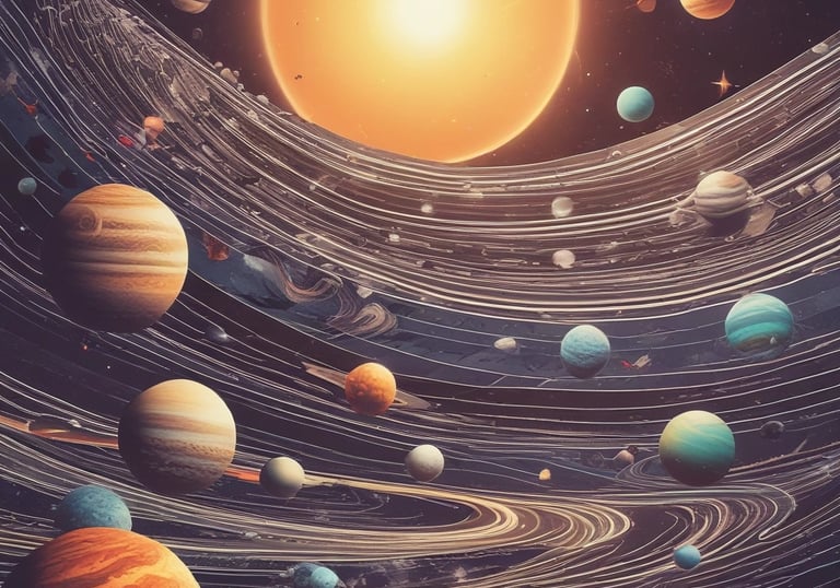 A close-up of a detailed astrological map with highlighted sections.