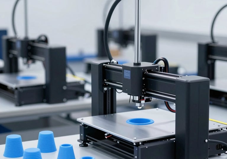 a man riding a skateboard down a street next to tall buildings