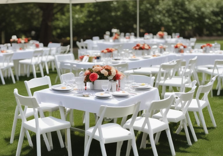 A stylish black and gold event trailer set up for a party gathering.
