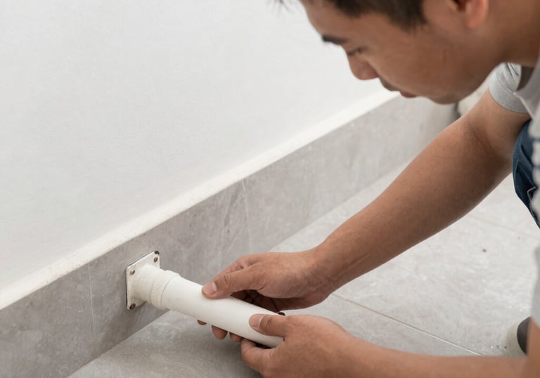 Close-up of a technician cleaning a radiator with specialized equipment.