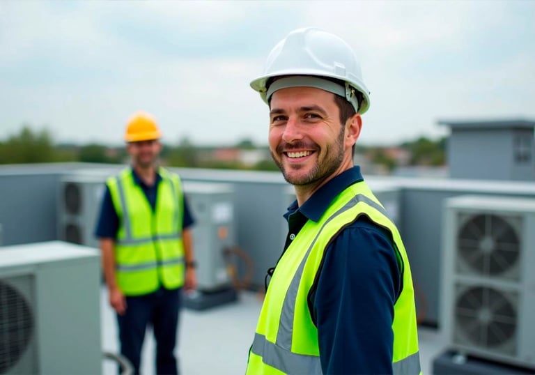 Professional HVAC technicians providing installation, maintenance, and repair services for residenti