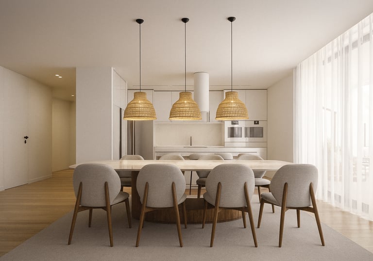 Projeto de Interiores - Cozinha e Sala de Jantar