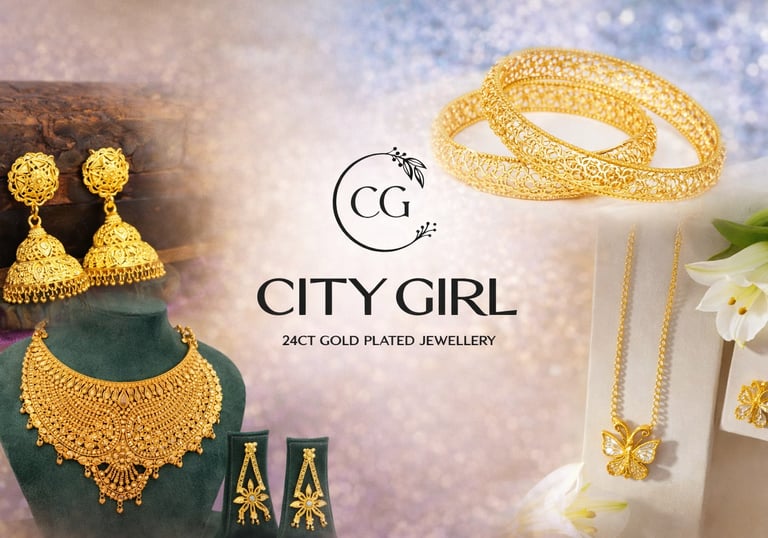 City Girl Jewellery 18 Carat Gold Plated Bridal Wear Party Wear