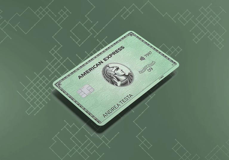 Amex american express verde green