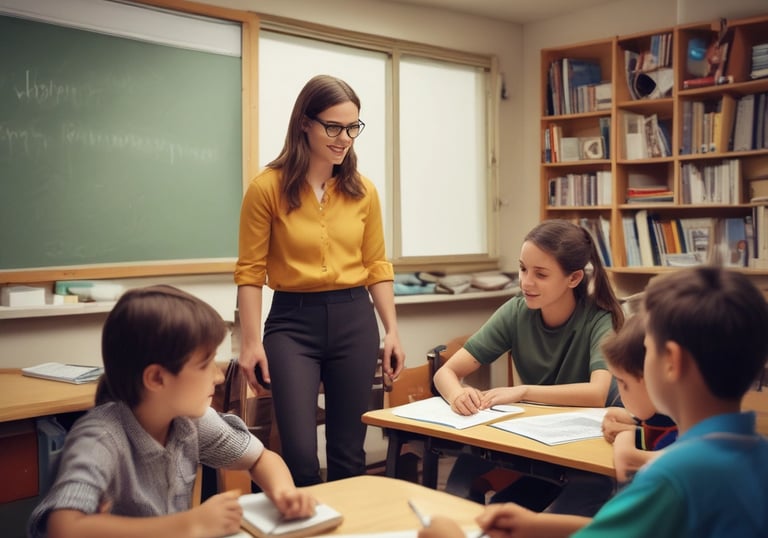 A colorful collage of course topics including art, science, and technology.