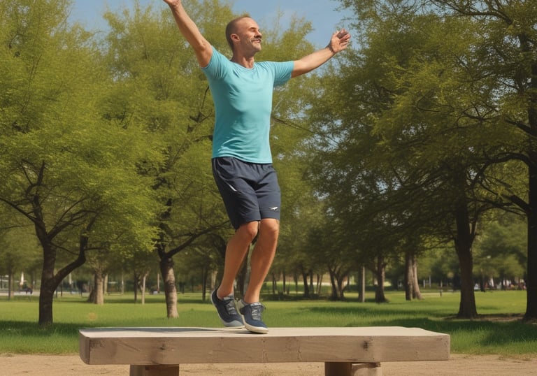Cozy therapy room with equipment for vestibular rehabilitation exercises.