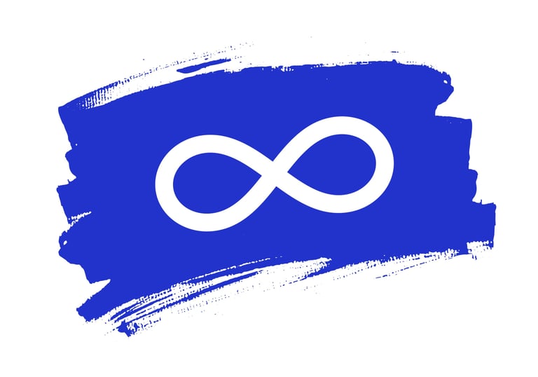 Métis infinity symbol representing Métis ancestry and genealogical research in Canada
