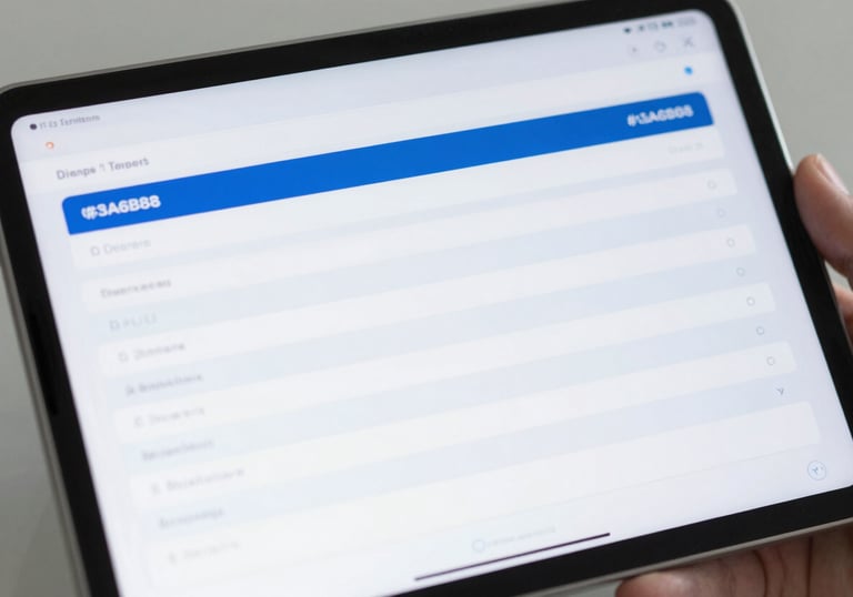 A sleek, clean digital medical chart on a tablet, showing innovation in data management. Colors include #3A6B8B and #F4F8FA.