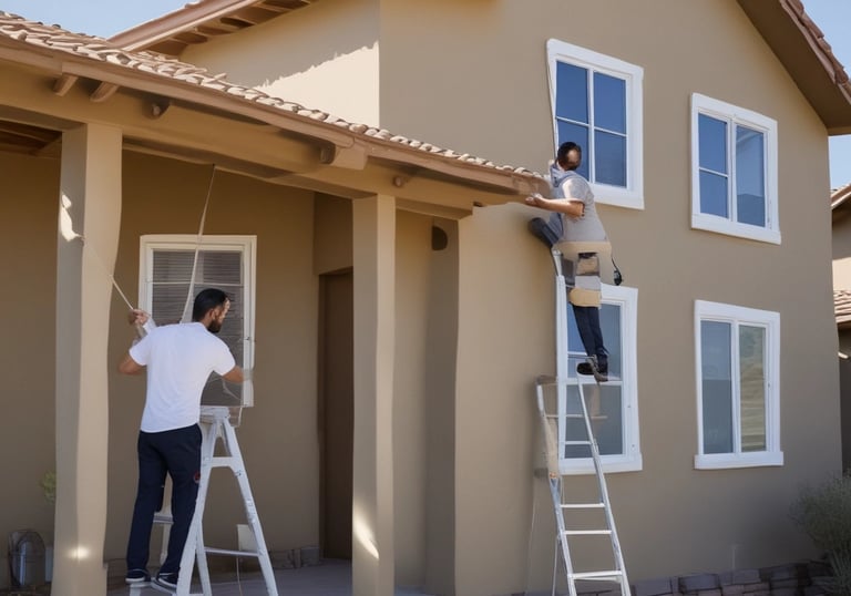 Professional painter applying a smooth coat on an interior wall.