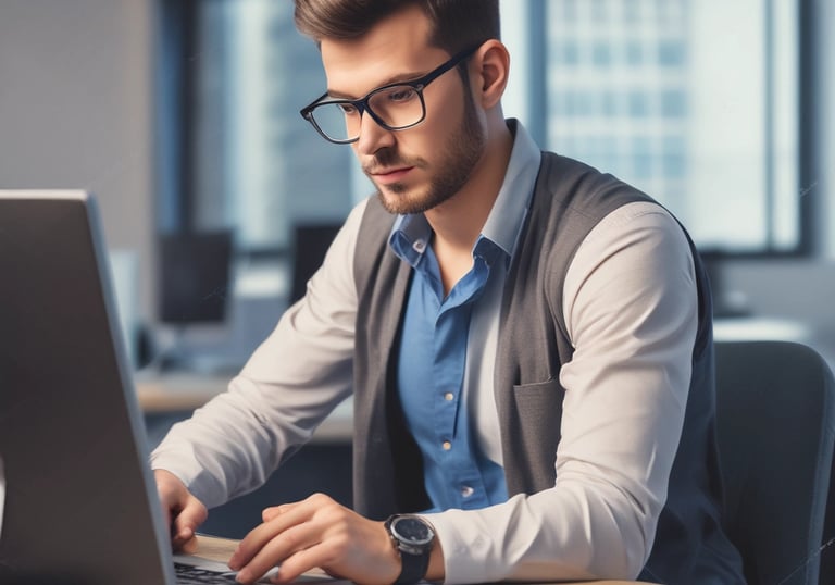 A delivery truck loaded with network devices driving through an industrial area.