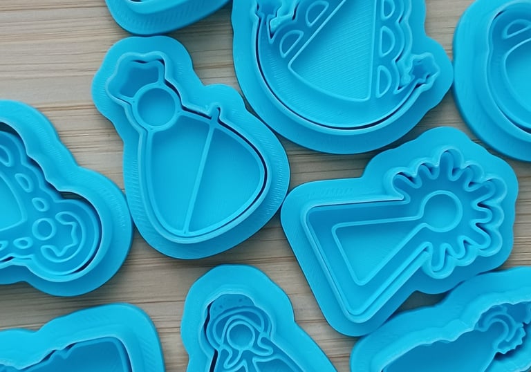 Cortadores artesanales de diseño exclusivo para arcilla polimérica y fimo hechos a medida