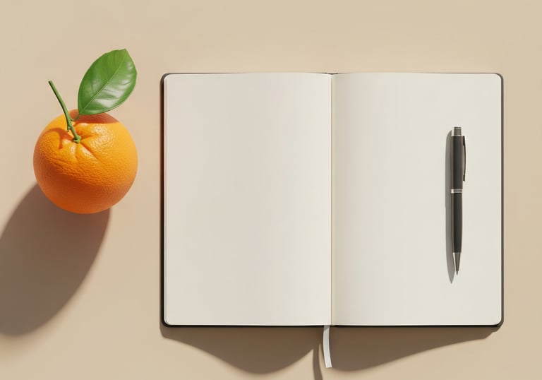 Planificación de estrategia de redes sociales en cuaderno