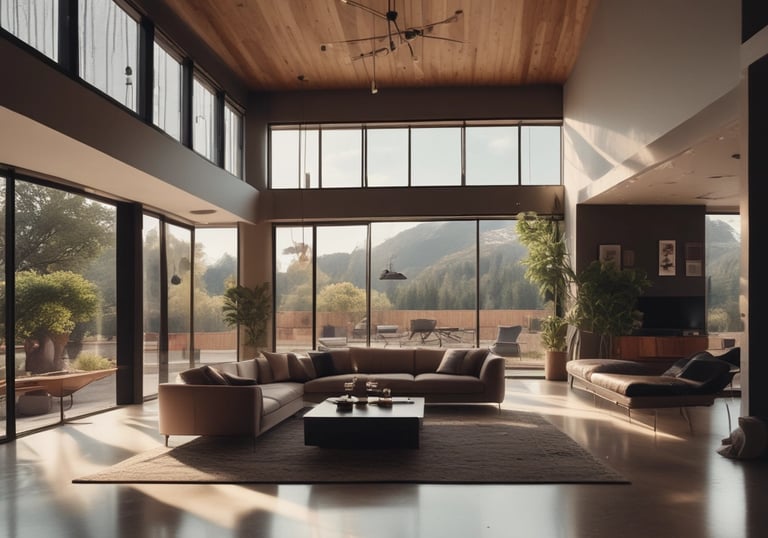 Close-up shot of a professional inspecting a luxury home's details with a tablet.