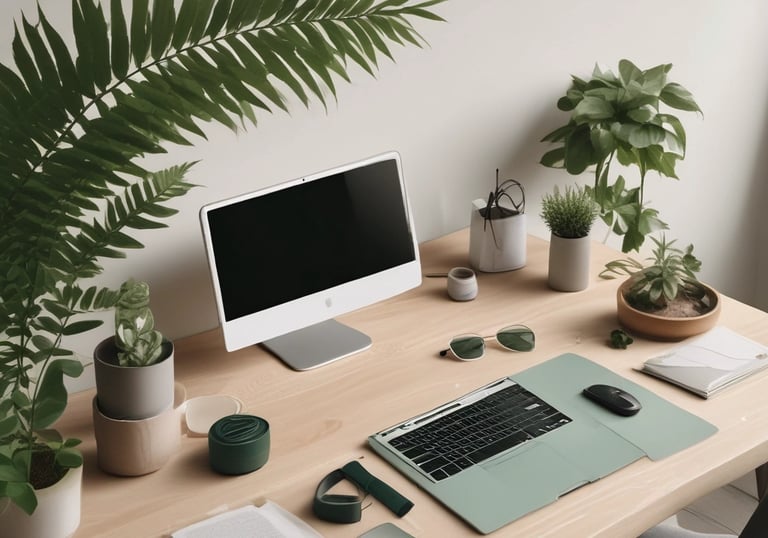 A warm, inviting photo of fresh Mexican herbs and natural products arranged on a rustic wooden table.