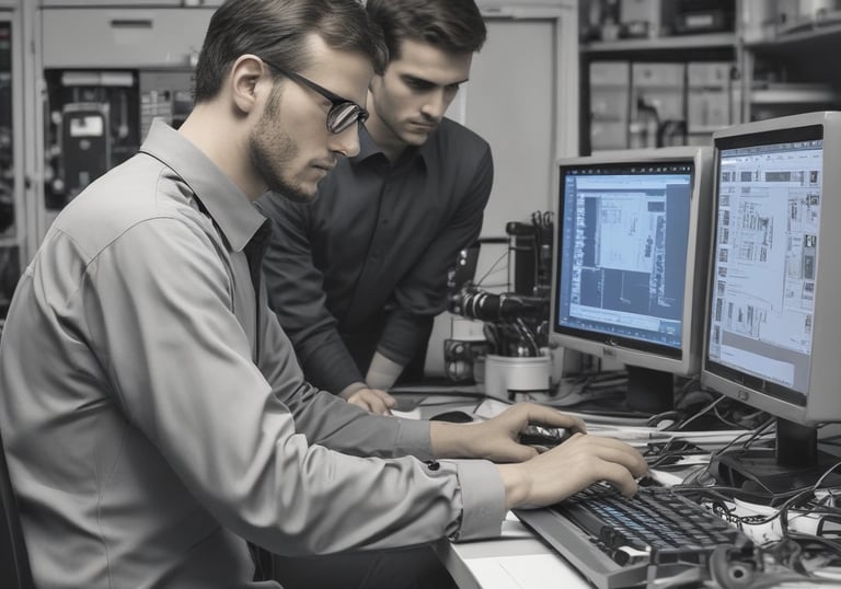 Customer receiving technical support over the phone with a friendly technician.