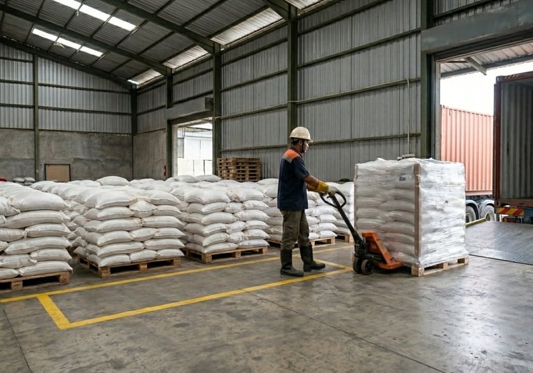 Rice husk handling and preparation before shipment