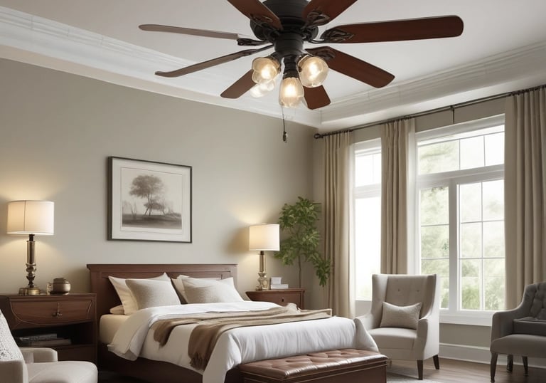 A crew trimming trees and tidying a yard under a clear blue sky.