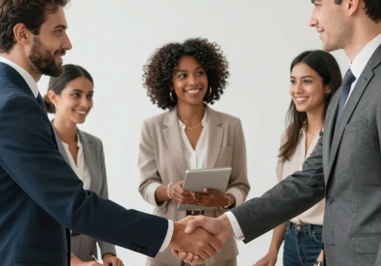 Business professional working comfortably in a stylish serviced apartment workspace.