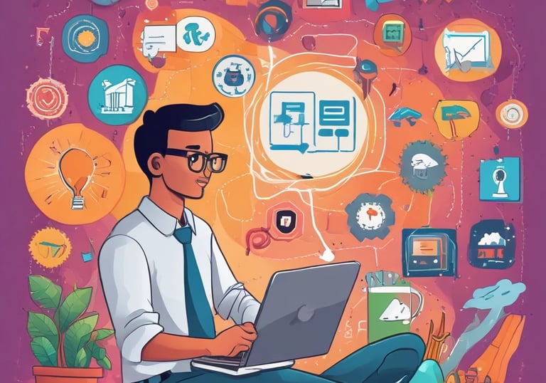 An employee accessing a labour law awareness portal on a tablet.