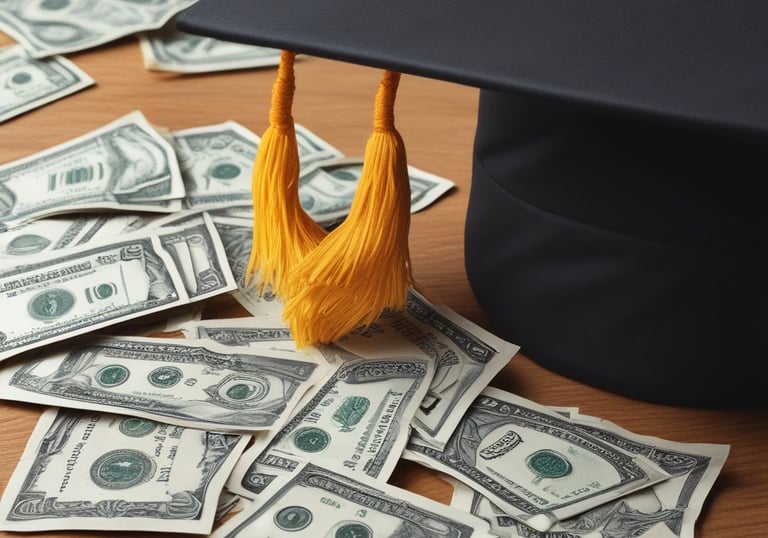 a man riding a skateboard down a street next to tall buildings