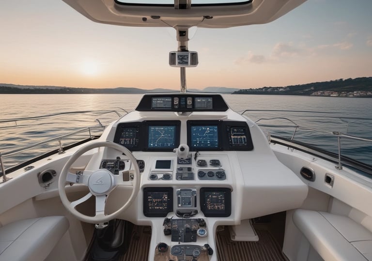 A technician repairing a boat's electrical system.