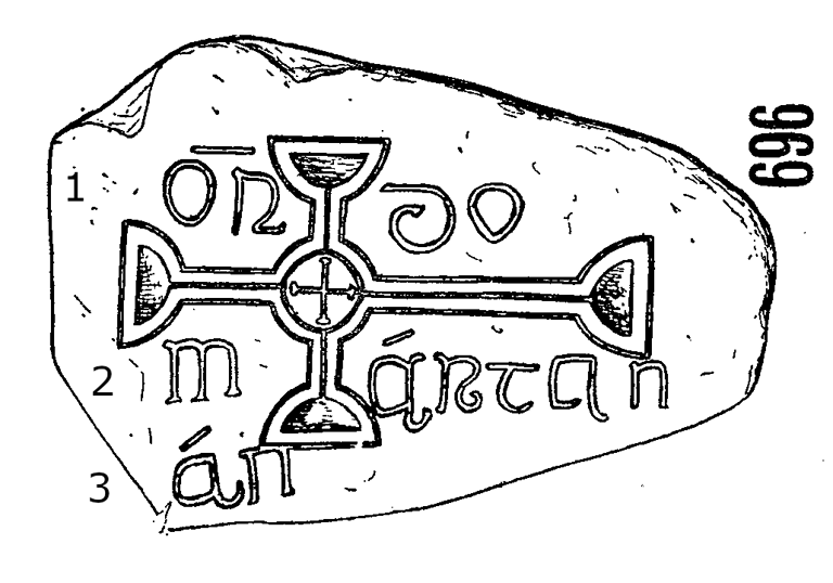 Clonmacnois Runestone 696  - Barony of Garrycastle, County of Offally, Ireland