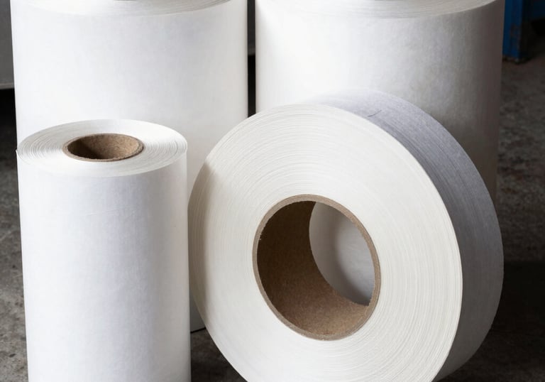 Close-up of eco-friendly paper bags with handles on a wooden surface.