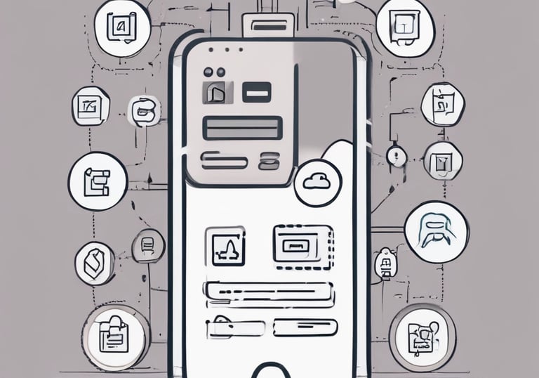 Illustration of a mobile phone displaying the Afropaga payment interface.