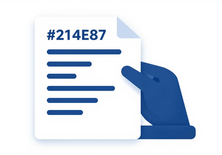 Minimalist graphic of a large document being passed through a compressor tool, emerging smaller, with progress bars in #214E87 blue.