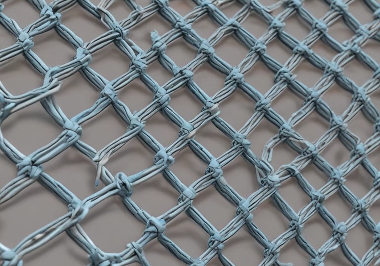 Photo of factory workers inspecting rolls of harmonika wire during production.